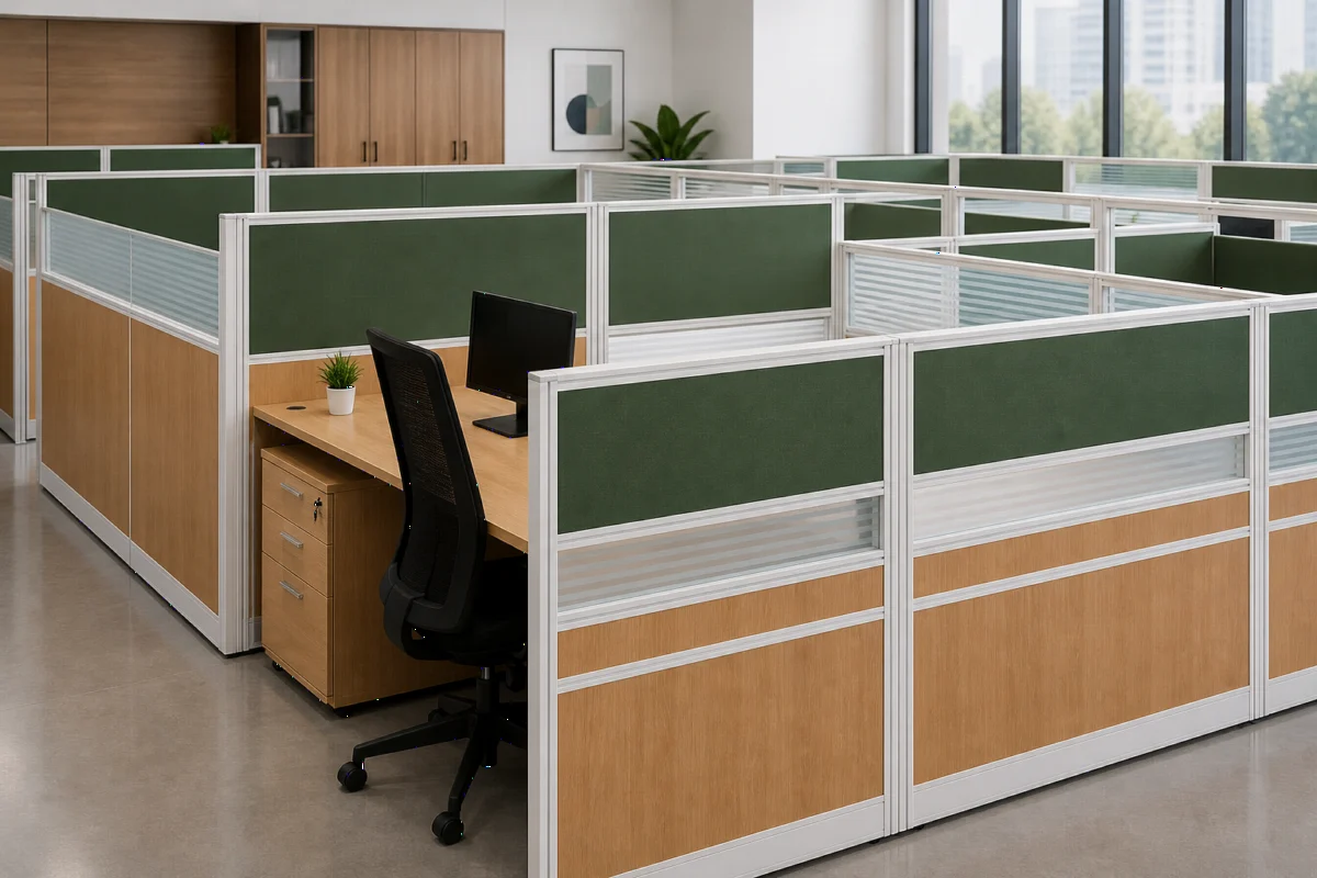 Modular workstation cubicles manufactured by Harmano Space Solutions
