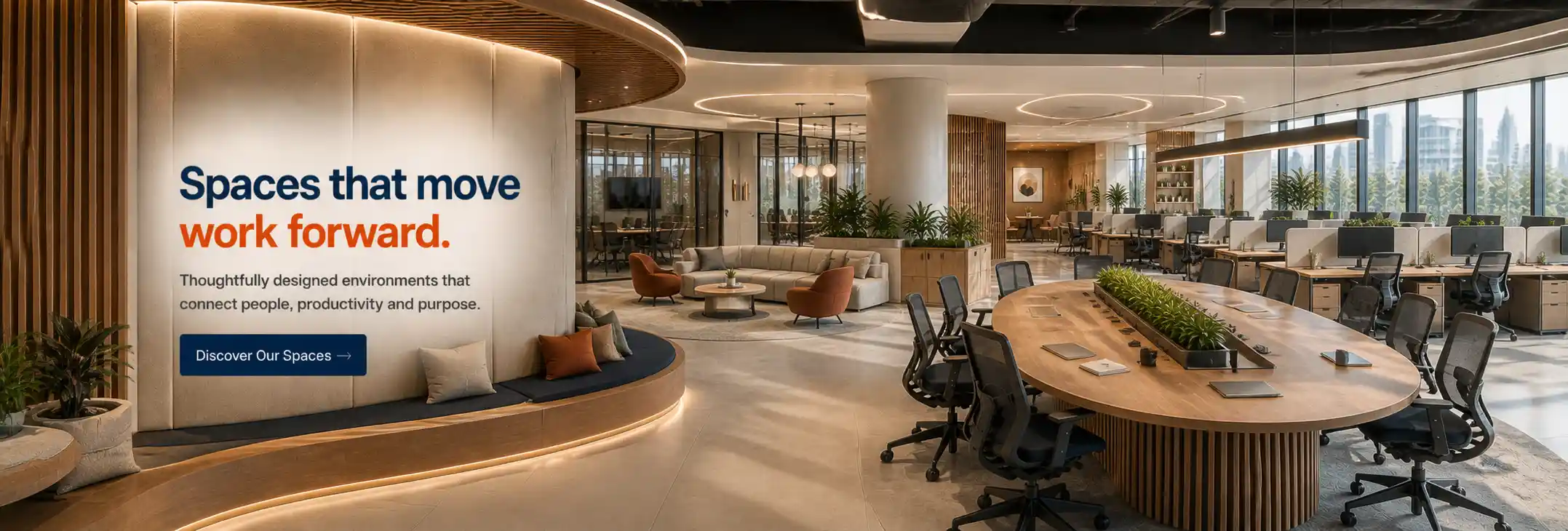 Spaces that move work forward — Harmano workspace environments