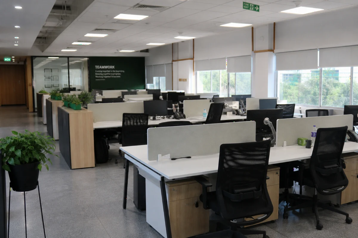 Modern work space interior